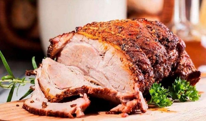 Baked pork leg / Pernil al horno. Price Per Pound